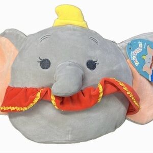 Original Squishmallows Dumbo plushy Gray Elephant Plush Toy with Yellow Hat